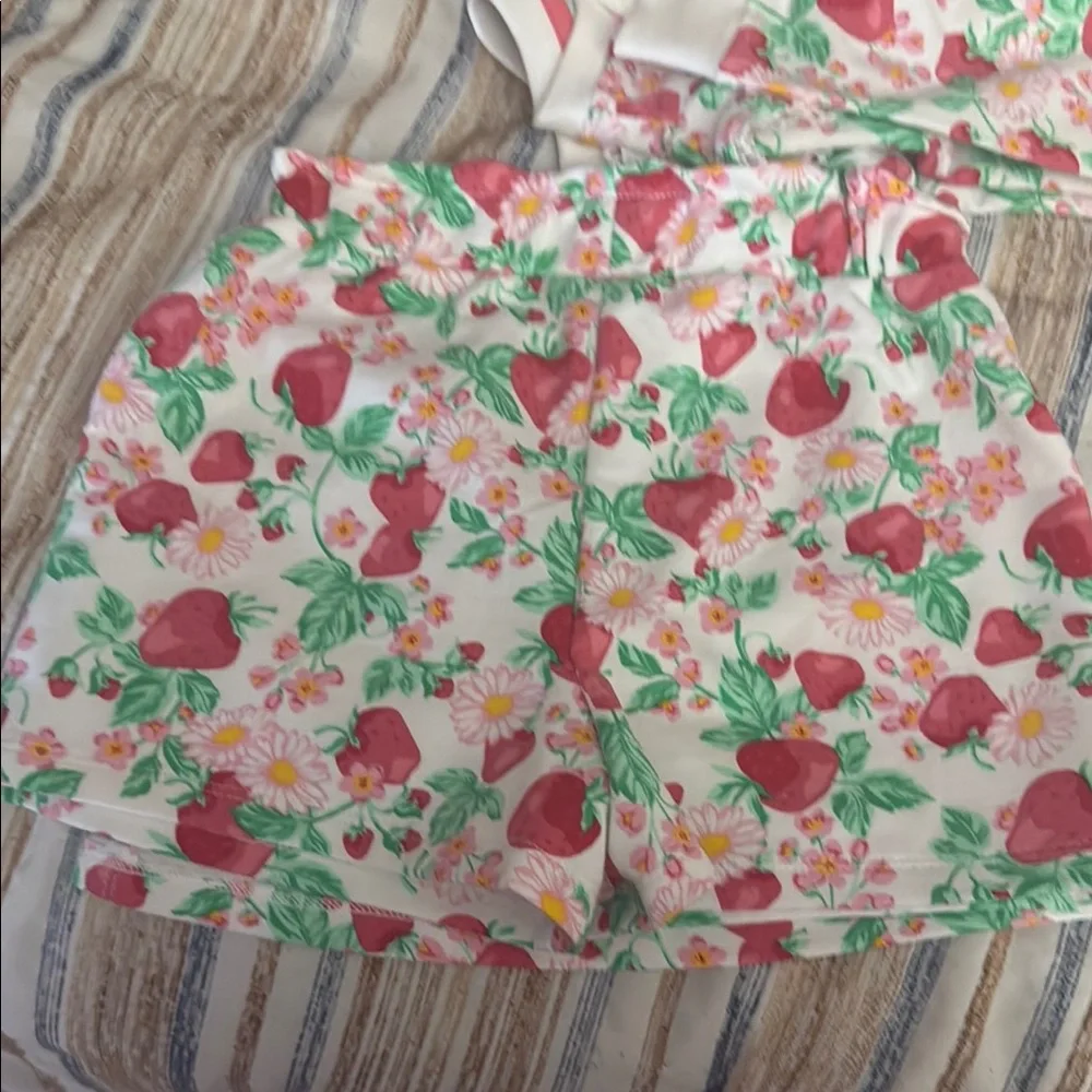 Isaac Mizrahi Pink and Green Floral Ruffle Set - Picture 6 of 6